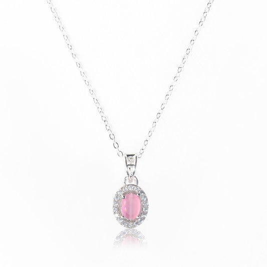 Aarwaa Blush Pink Oval Pendant