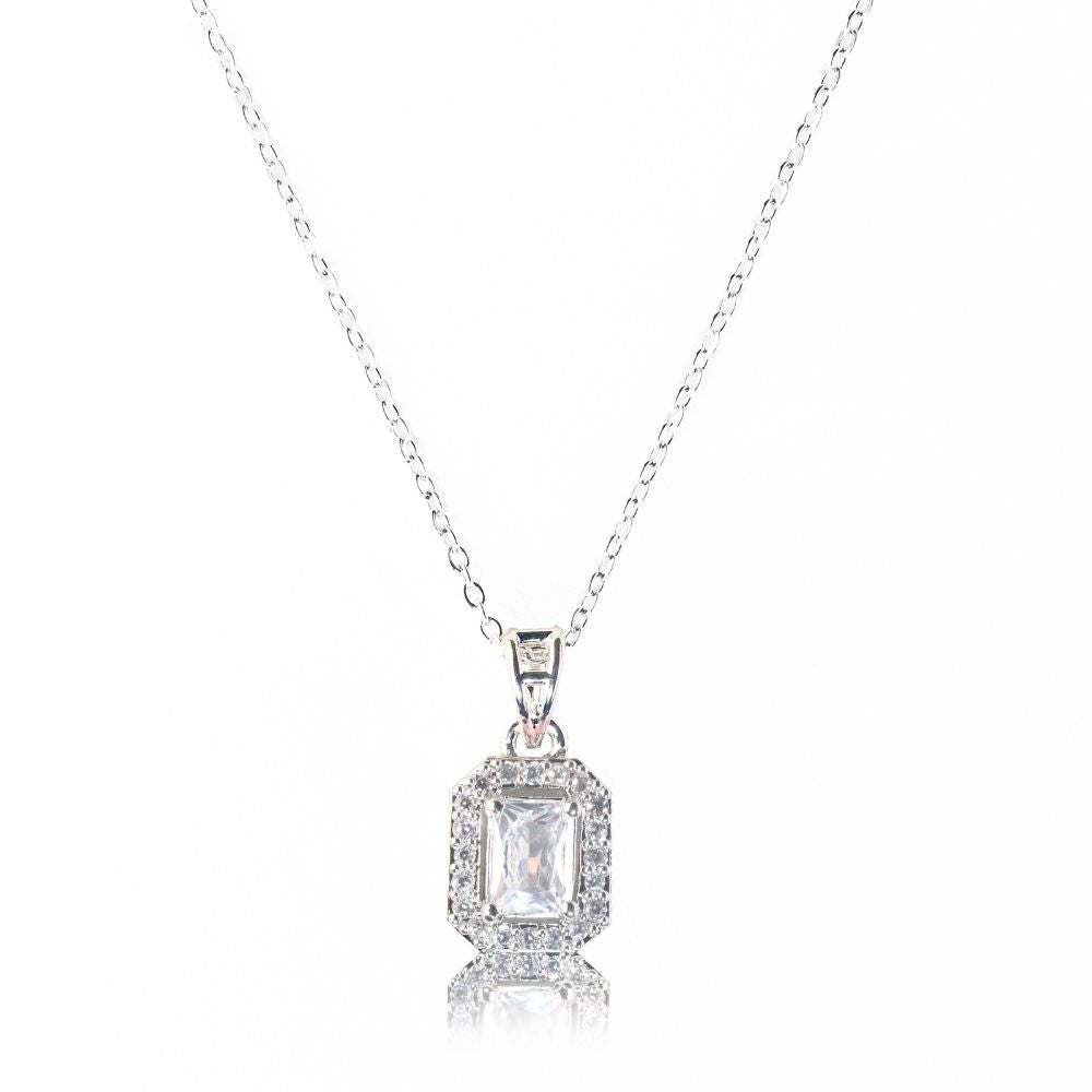 Crystal Clear Square Pendant